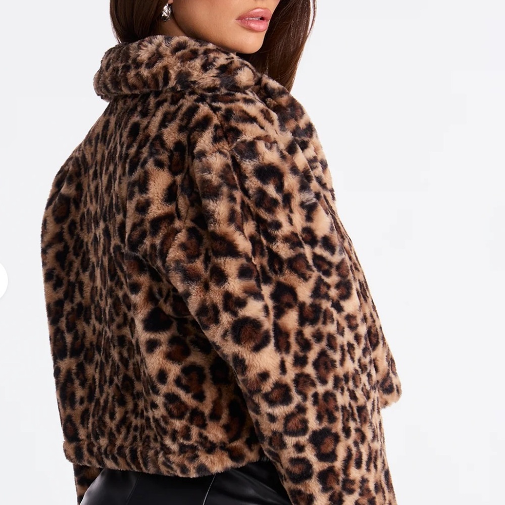 Leopard Faux Fur Coat - Picture 3 of 4